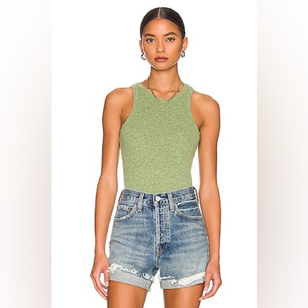 Agolde Bailey Tank in Green Juice